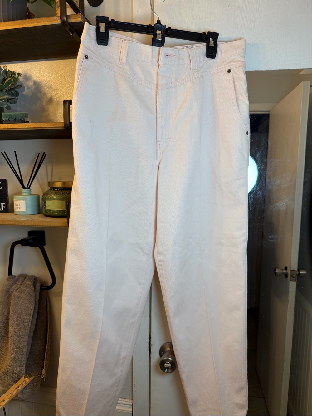 Vintage 1990s Brittania Pale Pink Denim Mom Jeans High Rise 14 x 31